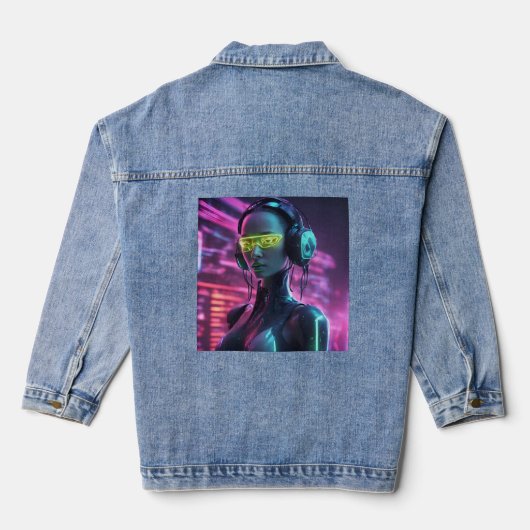 hackerrobot denim jacket (Achterkant)