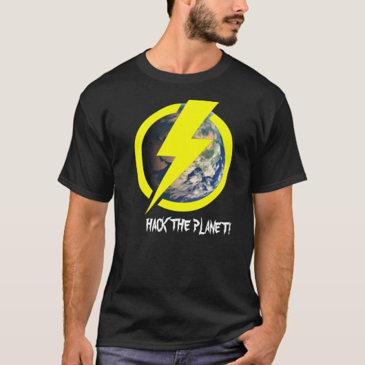 Hackers Movie - Hack the Planet! T-shirt (Voorkant)
