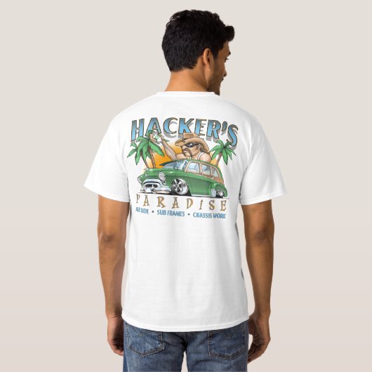 Hacker's Paradise T-shirt - Terug (Achterkant volledig)