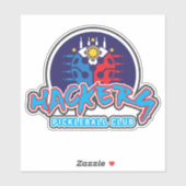 HACKERS Pickleball Club op maat gesneden vinyl Sti Sticker (Vel)