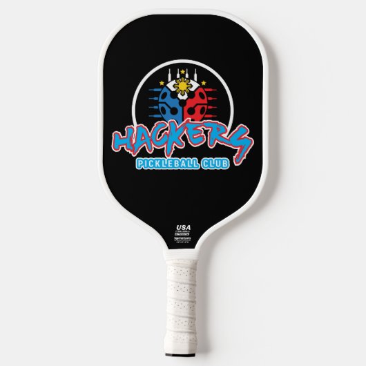 Hackers Pickleball Club Pickleball Paddle (Achterkant)