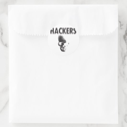 Hackers Ronde Sticker (Tas)