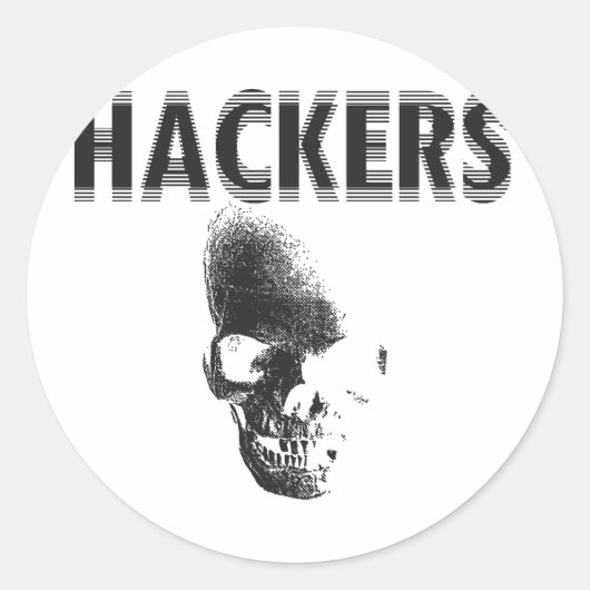 Hackers Ronde Sticker (Voorkant)
