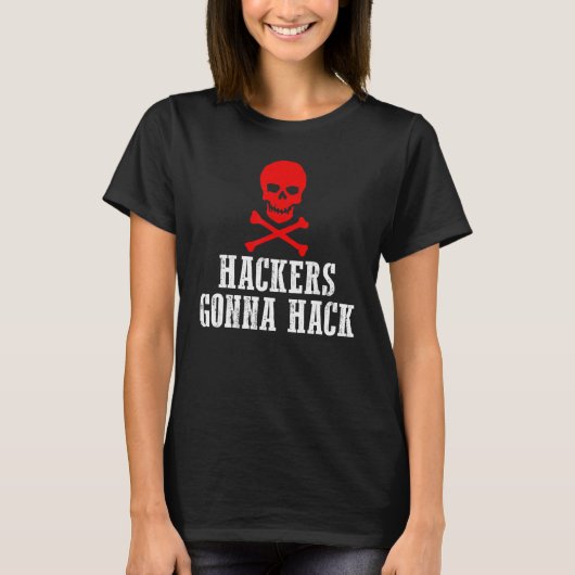 Hackers zullen de veiligheid van de hack en het Ca T-shirt (Voorkant)