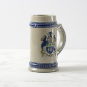 Hackett Coat of Arms Stein - Family Crest Bierpul (Voorkant rechts)