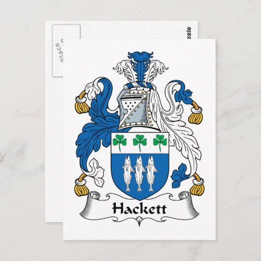 Hackett Family Crest Briefkaart (Voorkant / Achterkant)