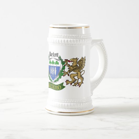 Hackett Irish Shield Beer Stein Bierpul (Voorkant rechts)