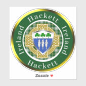 Hackett Shield & Celtic Cross gepersonaliseerd Sticker (Vel)