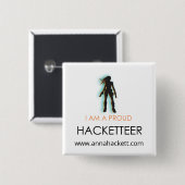 Hacketter-Button Vierkante Button 5,1 Cm (Voorkant /achterkant)