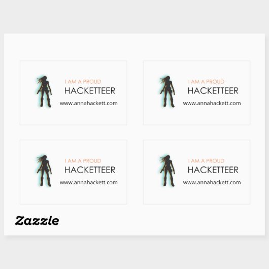 Hacketter-Sticker Rechthoekige Sticker (Vel)