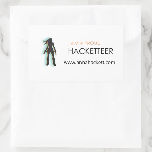 Hacketter-Sticker Rechthoekige Sticker (Tas)