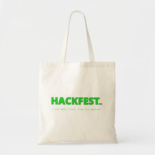 Hackfest Titel Scherm Boodschappentas Tote Bag (Voorkant)