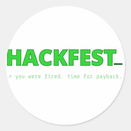 Hackfest Titel Scherm Sticker (Voorkant)