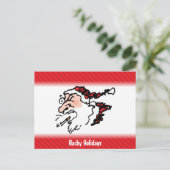 Hackin Santa Funny Cartoon Feestdagenkaart (Staand voorkant)