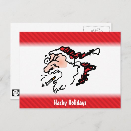 Hackin Santa Funny Cartoon Feestdagenkaart (Voorkant / Achterkant)