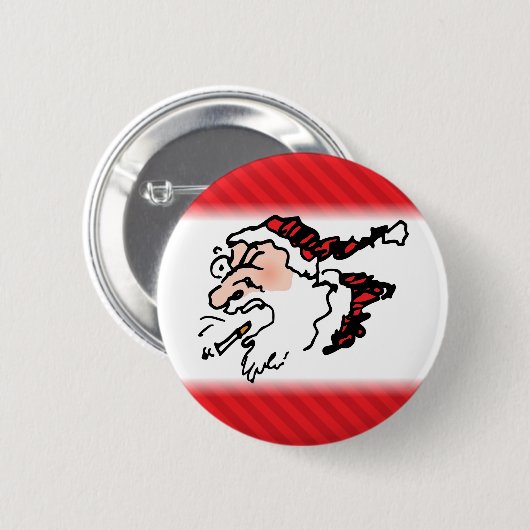 Hackin Santa Funny Cartoon Ronde Button 5,7 Cm (Voorkant /achterkant)