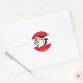 Hackin Santa Funny Cartoon Ronde Sticker (Envelop)