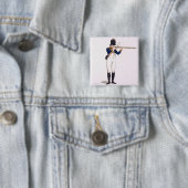 Hackney Volunteer, bord 49 van 'Loyal Volunteers' Vierkante Button 5,1 Cm (In situ)