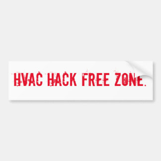 HACKVRIJE ZONE VOOR HVAC BUMPERSTICKER