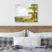 Hackwood Park, Hampshire (olie op canvas) Canvas Afdruk (Insitu (Slaapkamer))