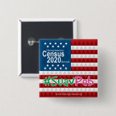 HACN - Amerikaanse vlag Button (kwadraat) (Voorkant /achterkant)