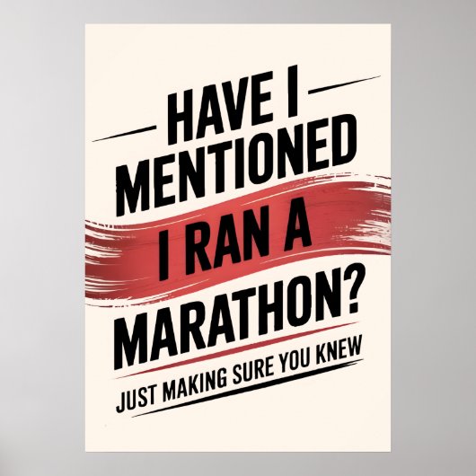 Had ik al gezegd dat ik een marathon heb gelopen? poster (Voorkant)