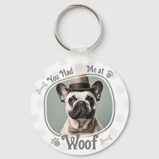 Had me bij Woof Pet Dog Foto Sleutelhanger (Voorkant)