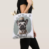 Had me bij Woof Pet Dog Foto Tote Bag (Dichtbij)