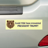 "Had u President Trump kunnen voorkomen" Bumpersticker (Op auto)
