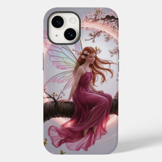 Hada mágica entre flores de cerezo – Ilustración d Case-Mate iPhone Case (Achterkant)