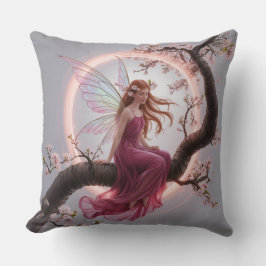 Hada mágica entre flores de cerezo – Ilustración d Kussen