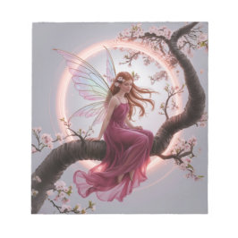 Hada mágica entre flores de cerezo – Ilustración d Notitieblok