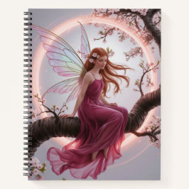 Hada mágica entre flores de cerezo – Ilustración d Notitieboek