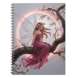 Hada mágica entre flores de cerezo – Ilustración d Notitieboek