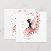 Hada Rosa con Flores de Sakura Feestdagenkaart (Voorkant / Achterkant)
