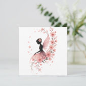 Hada Rosa con Flores de Sakura Feestdagenkaart (Staand voorkant)