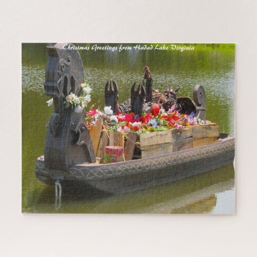 Hadad Lake Virginia.Kerstgroeten Legpuzzel (Horizontaal)