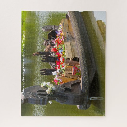 Hadad Lake Virginia.Kerstgroetings Legpuzzel (Verticaal)