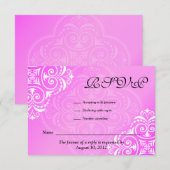 Hadassah custom Bat Mitzvah Invitation RSVP Kaartje (Voorkant / Achterkant)