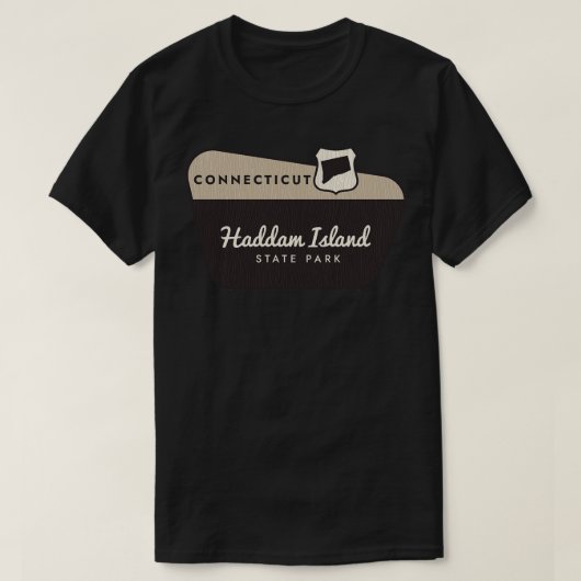 Haddam Island State Park Connecticut Welkomstbord T-shirt (Design voorkant)