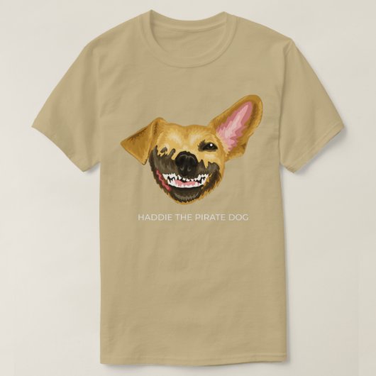 Haddie the Pirate Dog T-shirt (Design voorkant)