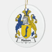 Haddon Family Crest Keramisch Ornament (Links)