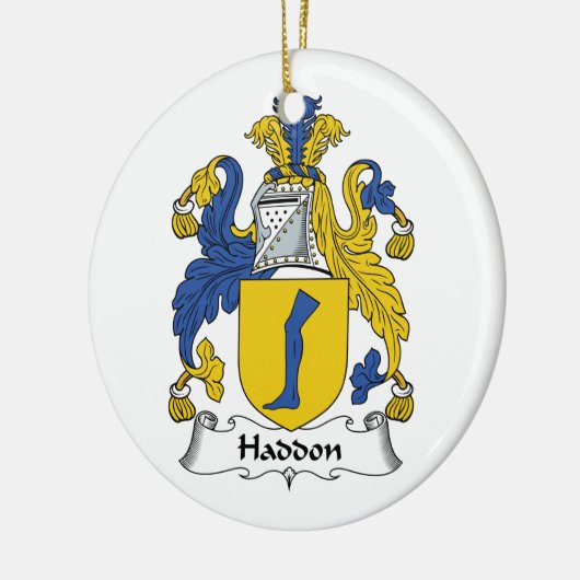 Haddon Family Crest Keramisch Ornament (Links)