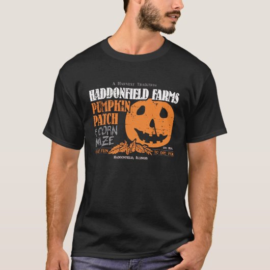 Haddonfield Farms Pumpkin Patch Forever October T-shirt (Voorkant)