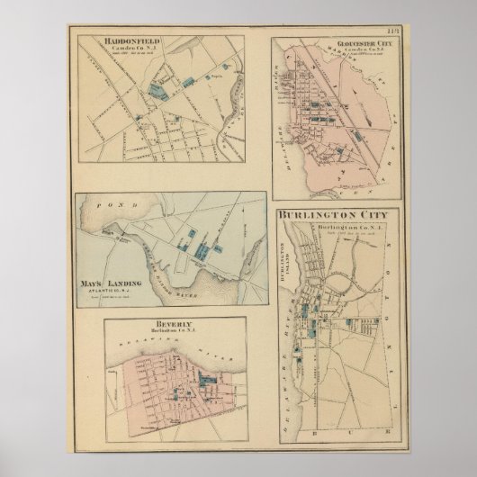 Haddonfield, Gloucester City, Burlington Poster (Voorkant)