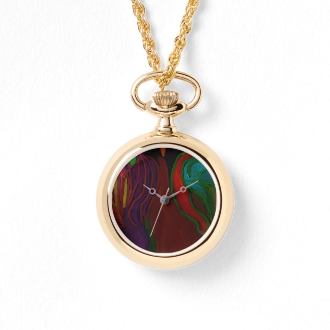 Hades Bloemstuk Horloge Ketting (Voorkant)