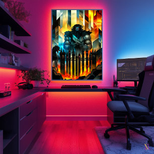 Hades - Cubistische Minimalistische Legende - God  Poster