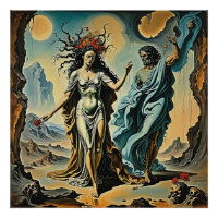 Hades en Persephone dalen af naar de onderwereld