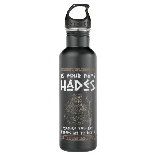 Hades Greek God en Ancient Greek Mythology Histor Waterfles (Voorkant)