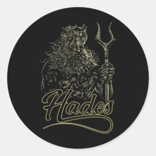Hades Griekse God _ Hero Kostuum Training God van Ronde Sticker